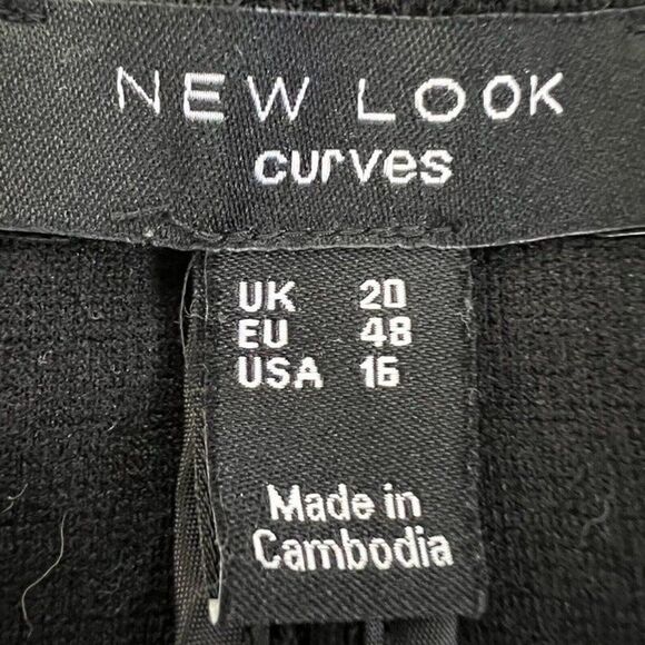 New Look Curve Women's Open Front Textured Black Cardigan/Blazer Plus Size 16 - Picture 4 of 11